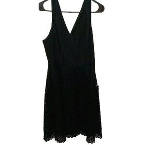 Donna Morgan Black Tank Dress Geometric Cut Outs Wimsigoth Wednesday Witchy